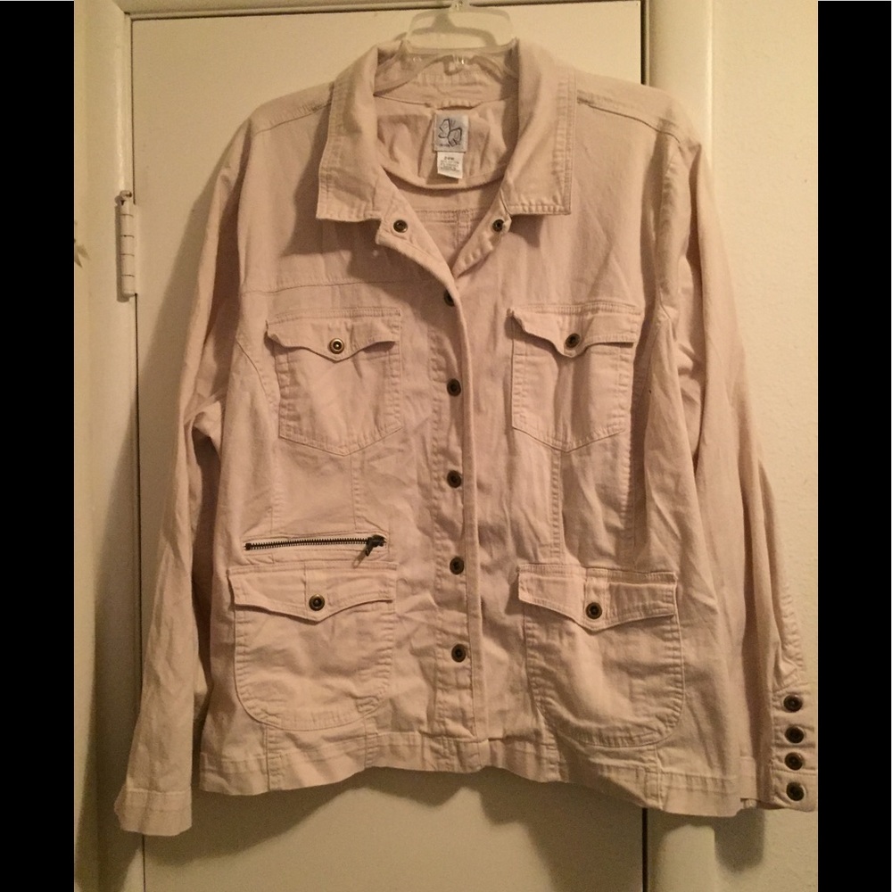 Stretch Jacket cream color some stretch 28